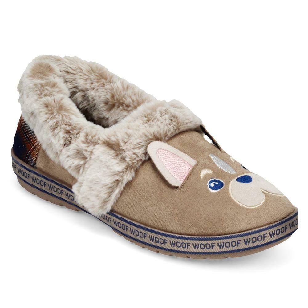 Skechers Ladies Too Cozy Dog Attitude Taupe Vegan Slippers 113482/TPE