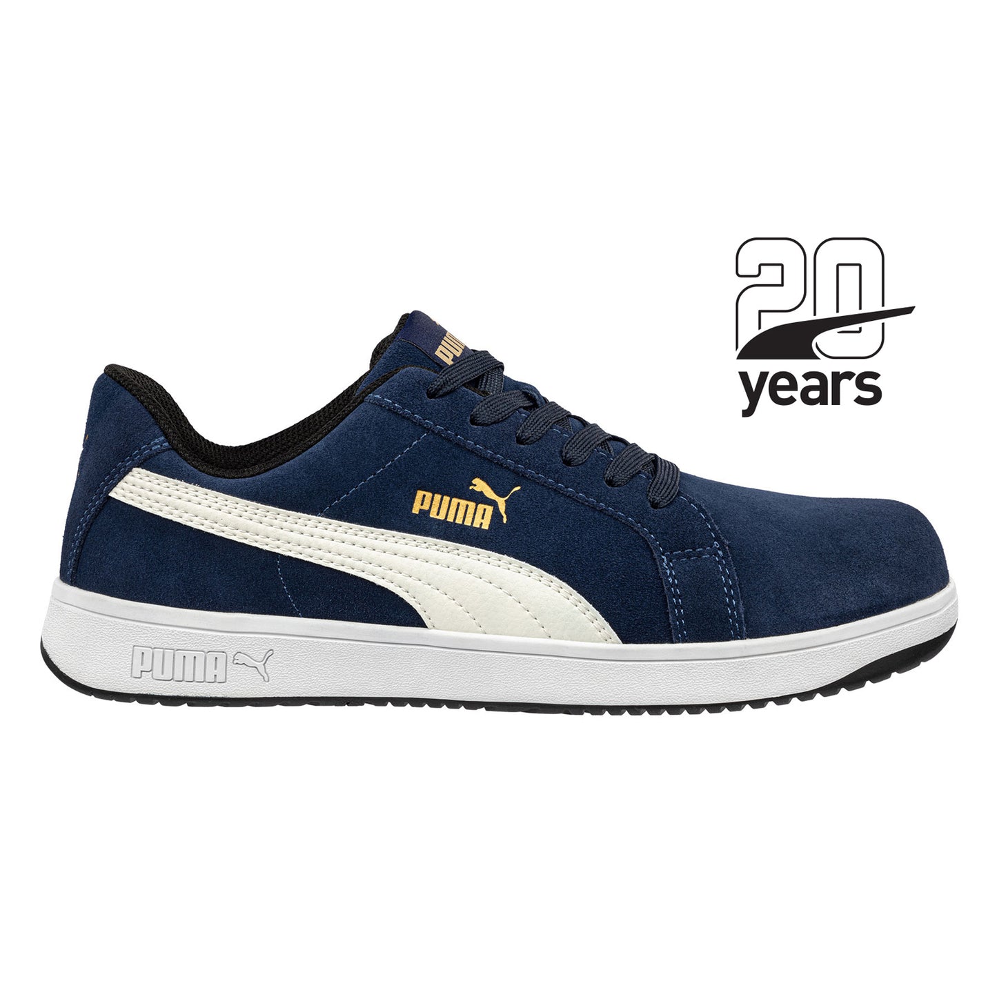 Puma Mens Iconic Suede Navy Low Composite Work Safety Trainers