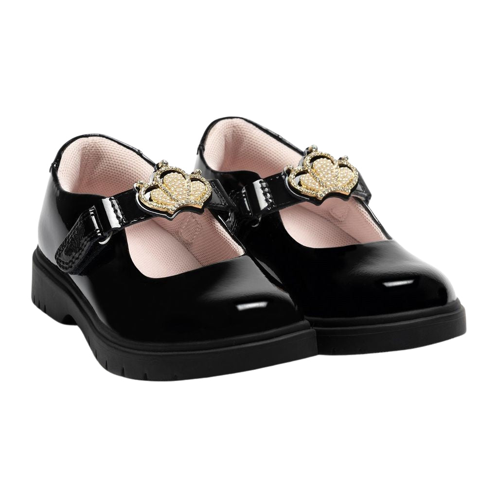 Lelli Kelly Victoria Black Interchangeable Patent School Shoes LK8922 NE03