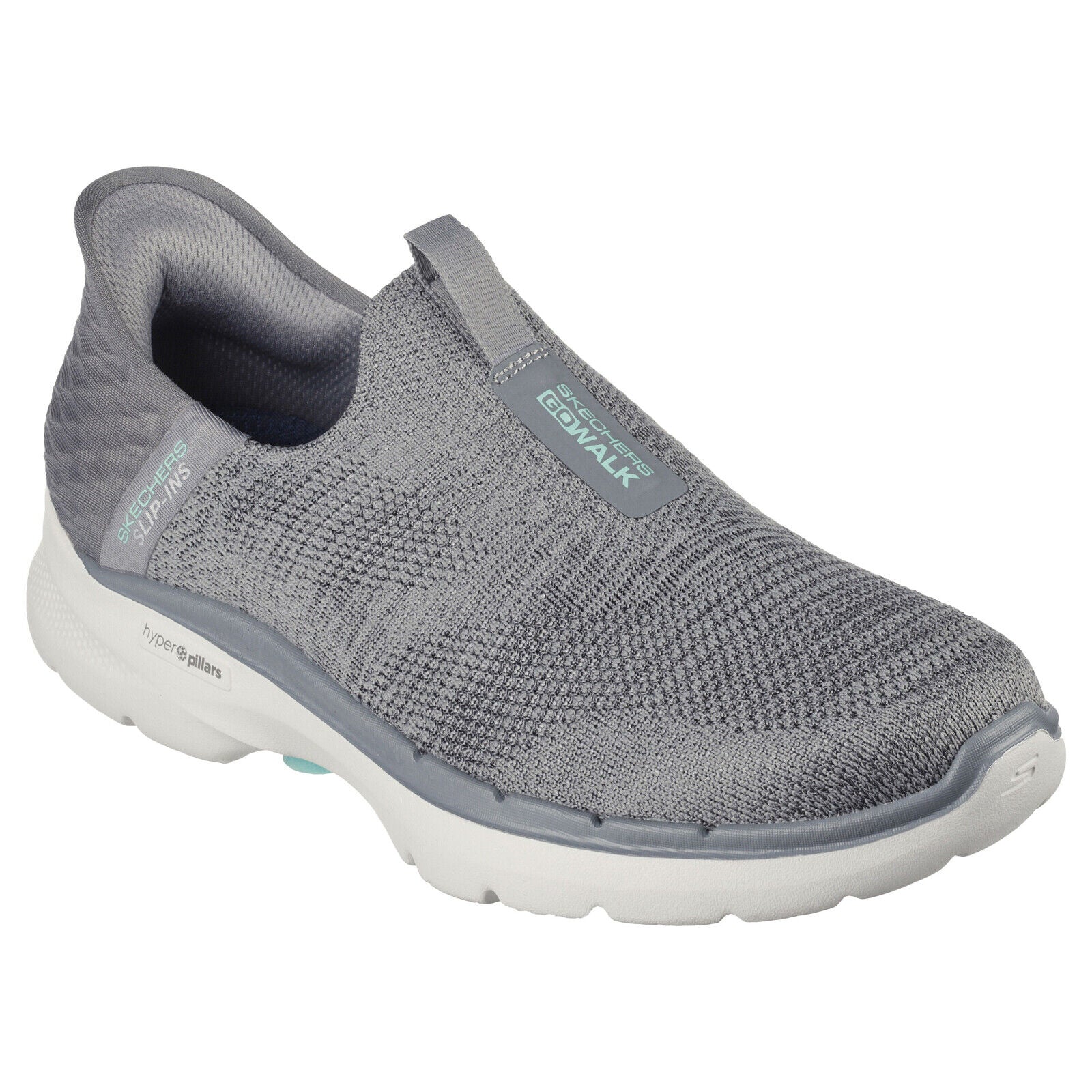 Skechers gray slip on shoes Clearance