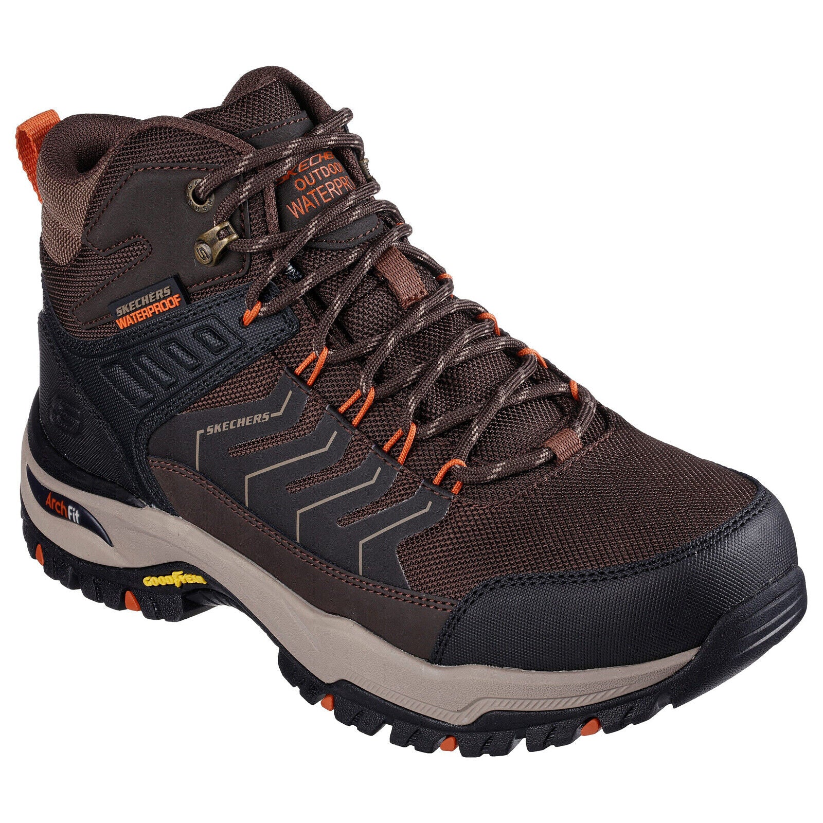 Skechers Arch Fit Dawson Raveno Brown Waterproof Trail Walking