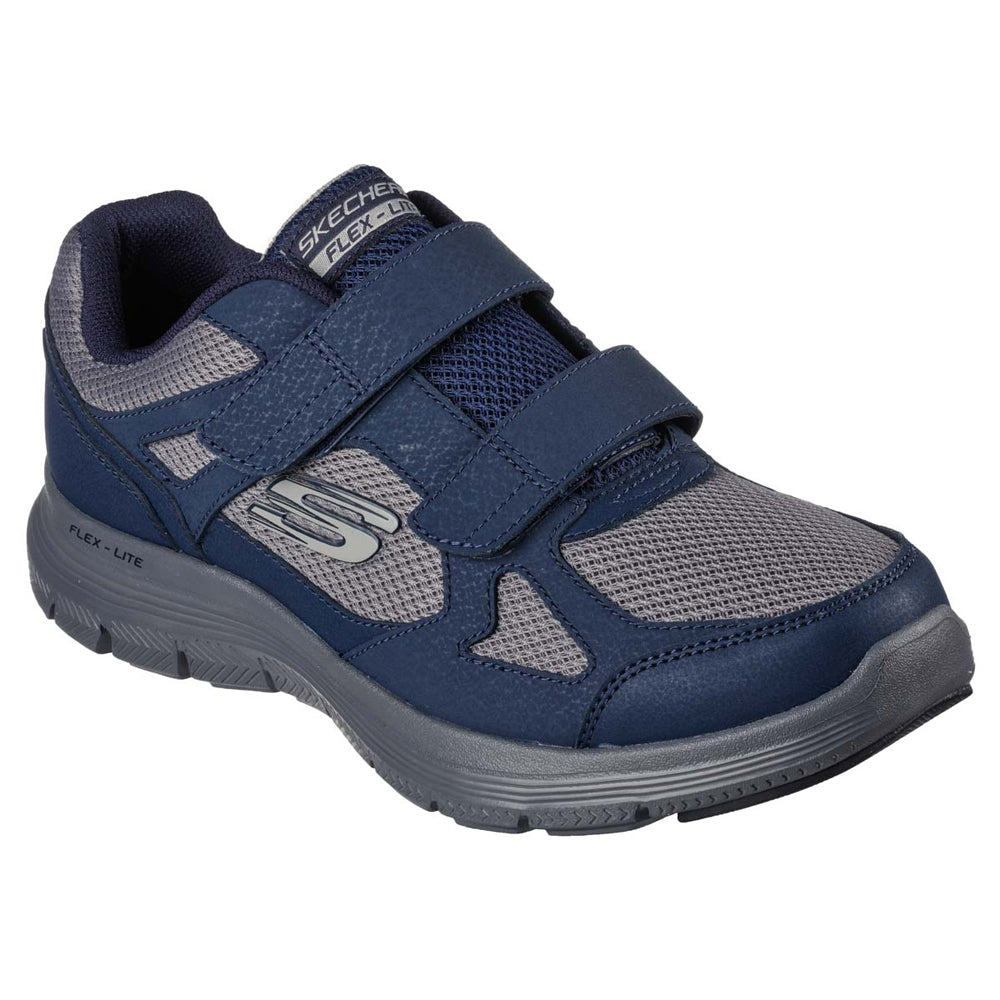 Skechers Flex Advantage 4.0 Fortner Navy Charcoal Adjustable Trainers Shoes