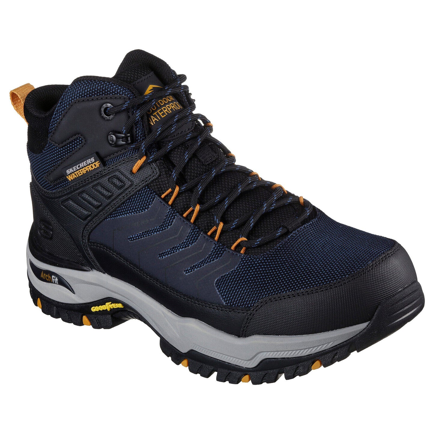 Skechers Arch Fit Dawson Raveno Navy/Black Waterproof Trail Walking Boots