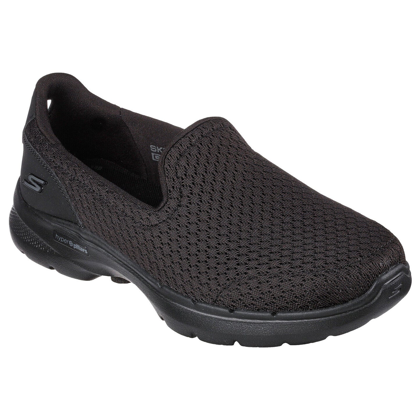 Skechers Ladies Go Walk 6 Sea Coast Black Slip On Lightweight Shoes
