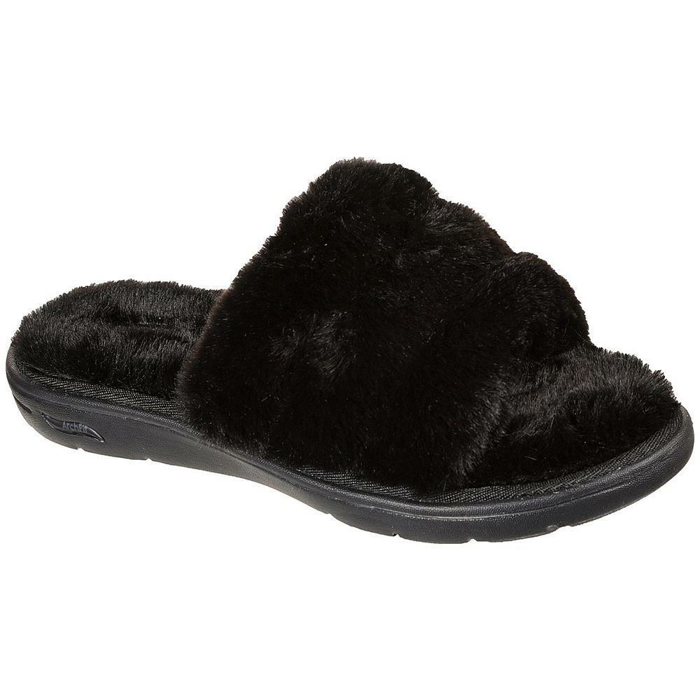 Skechers Arch Fit Lounge Unwind Black Mule Slippers 175105/BBK