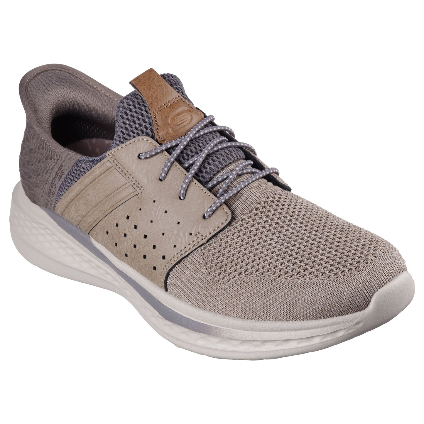 Mens Skechers Slip-Ins Relaxed Fit Slade-Ocon Taupe Trainers 210811