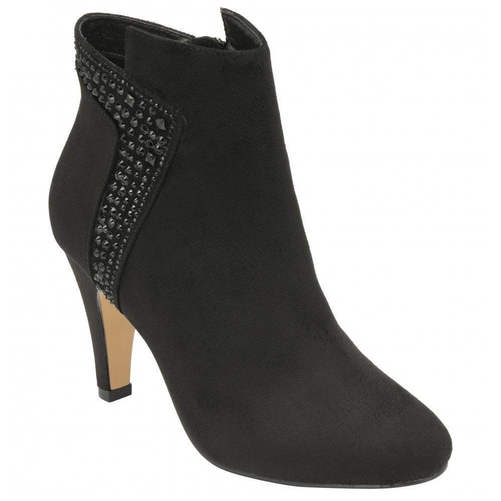 Ladies diamante best sale ankle boots