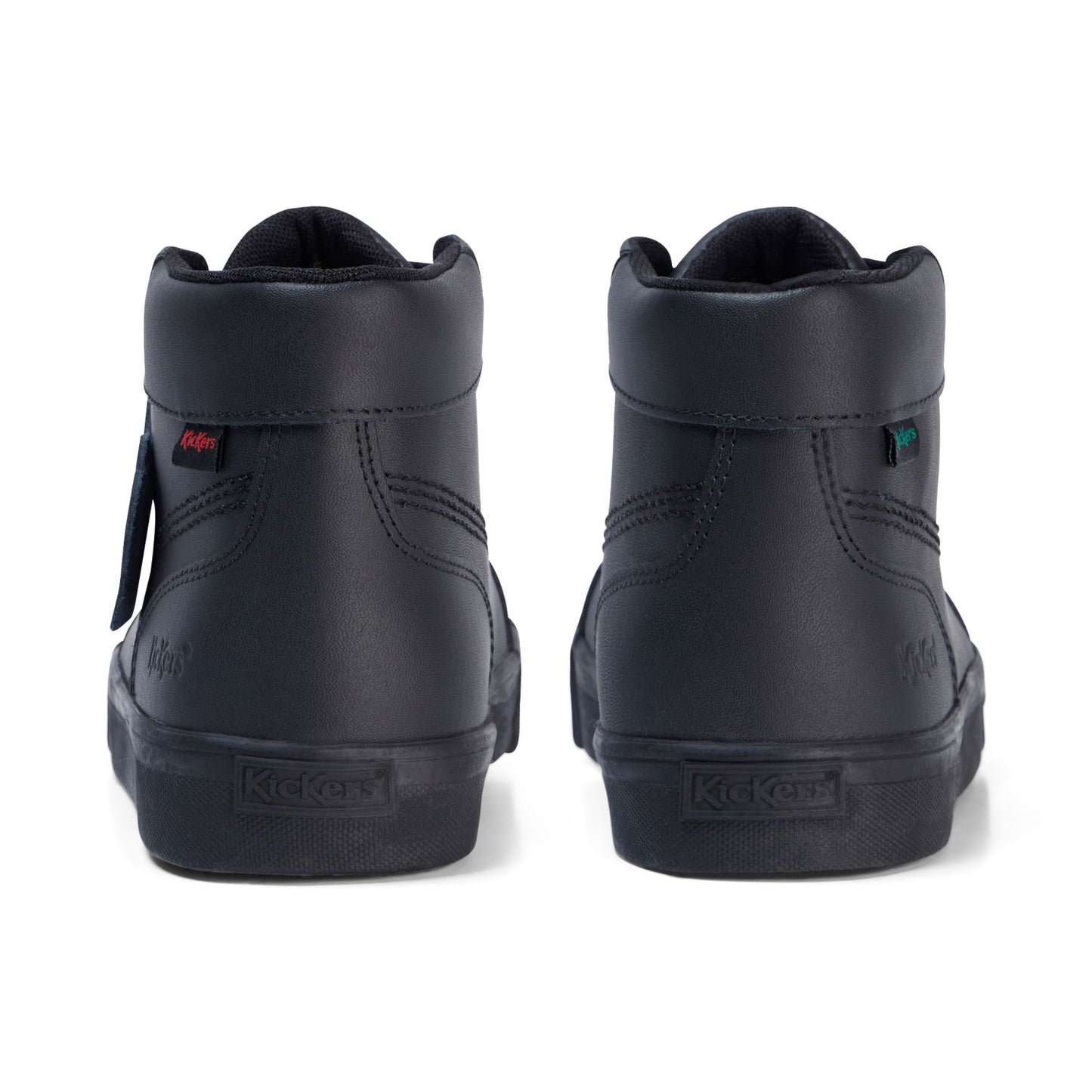 Kickers Youths Tovni Hi Black Leather School/Work Shoes Boots