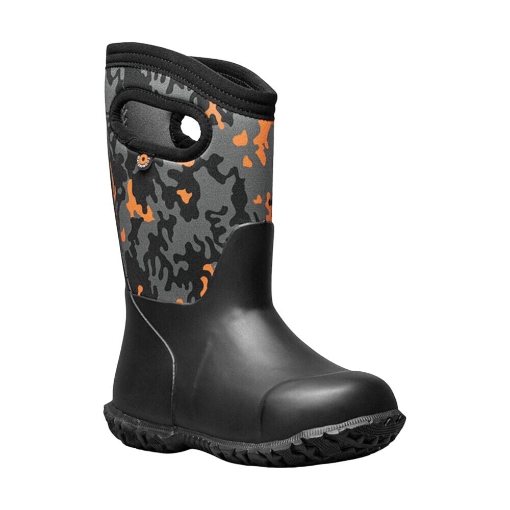 BOGS Boys York Neo Camo Black Multi Waterproof Warm Wellies Boots 72736