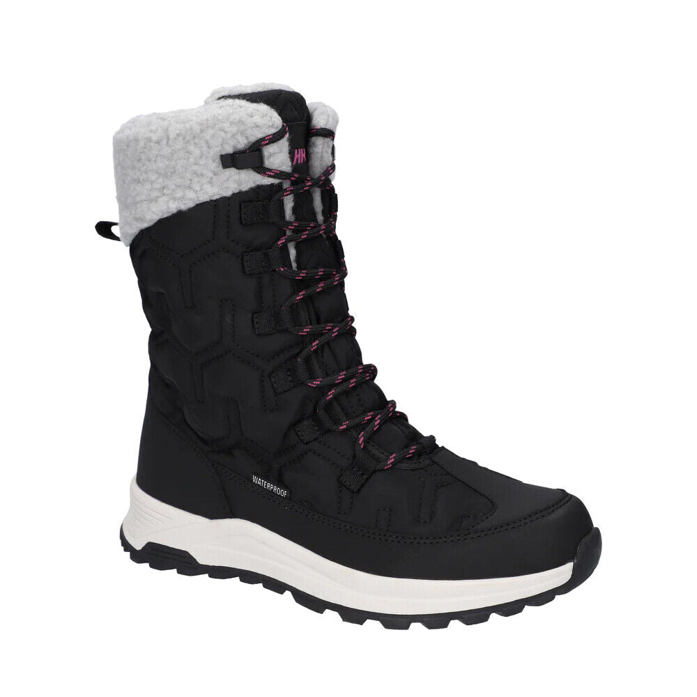 Hi-Tec Ladies Sophia Black Fuchsia Waterproof Warm Lined Boots