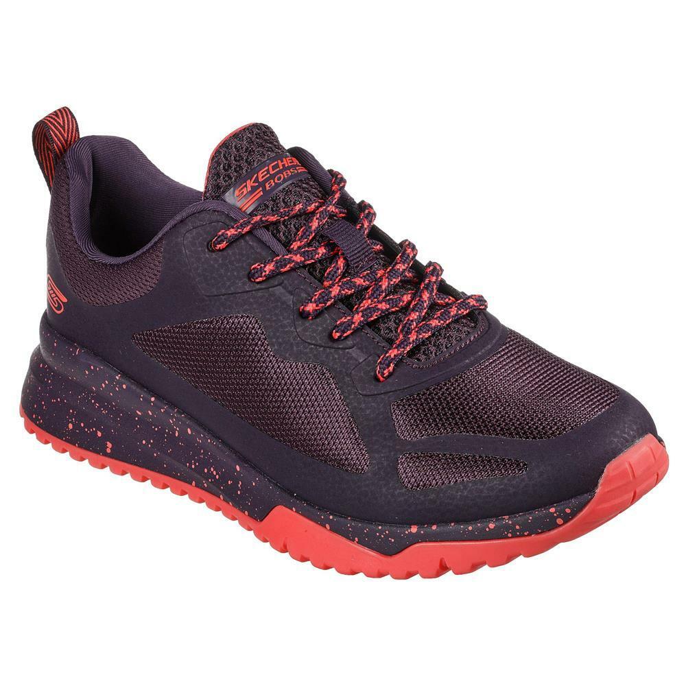 Skechers Ladies Bobs Squad Star Flight Plum Shoes 117186/PLUM