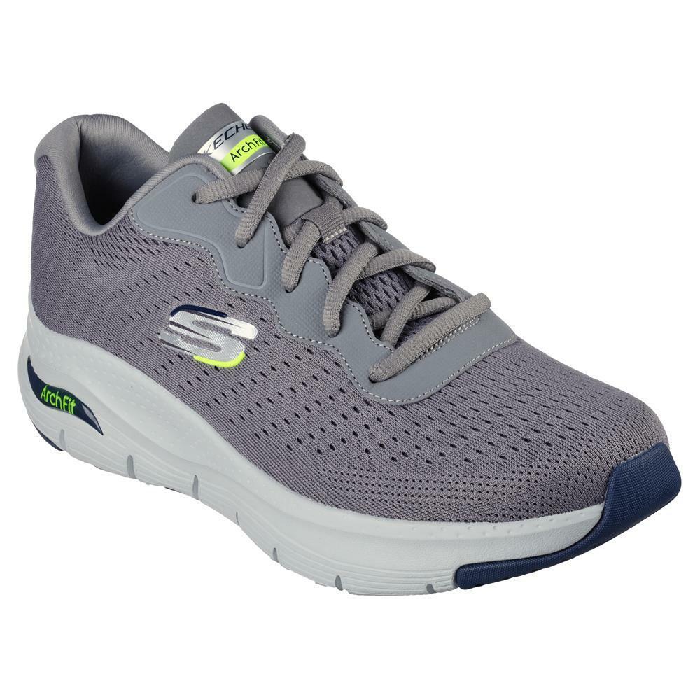 Skechers Mens Arch Fit Infinity Cool Grey Vegan Trainers Shoes 232303/GRY