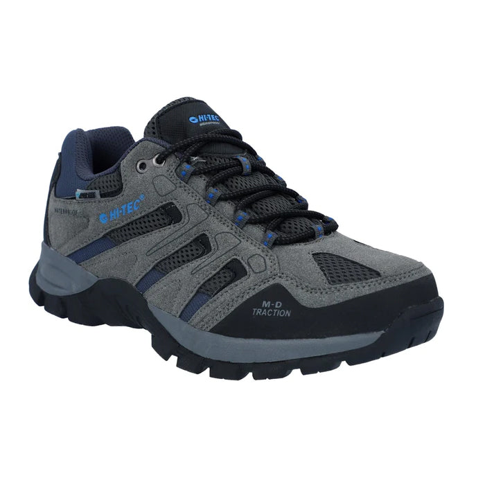 Hi-Tec Torca Low Charcoal/Blue Waterproof Walking Shoes