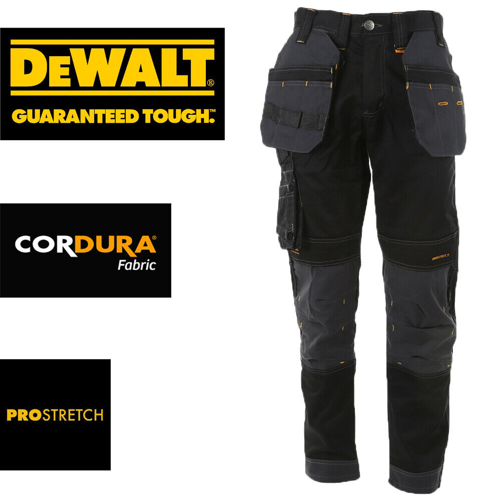 Dewalt Workwear Harrison Regular Fit Stretch Black/Grey Work Trousers DWC148-001