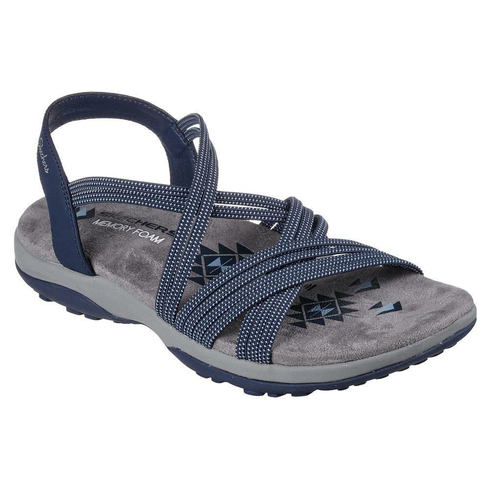 Skechers Ladies Reggae Slim Skech Appeal Navy Strap Slip On Sandals 41180/NVY