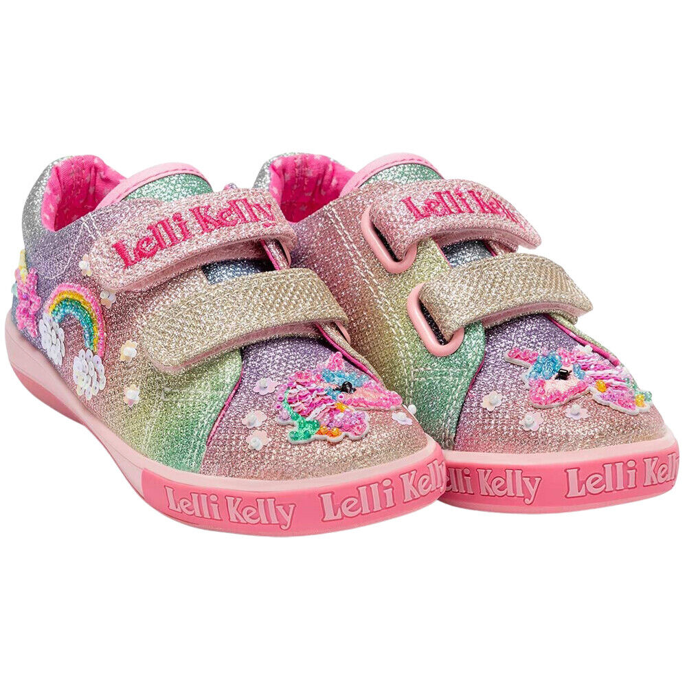 LK7077 (GX02) Treasure Multi Glitter Double Strap Adjustable Shoes
