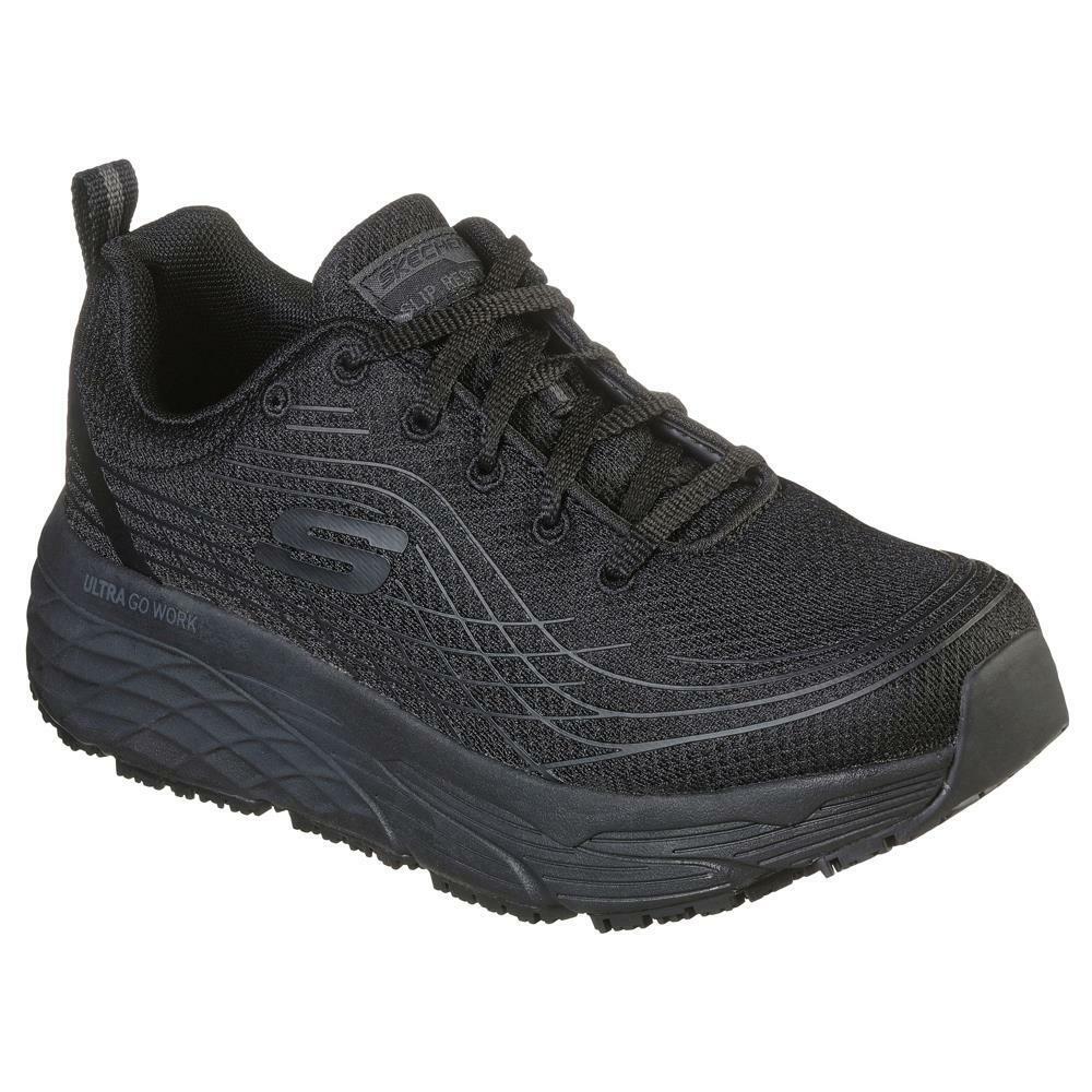 Skechers Ladies Max Cushioning Elite SR Black Trainers 108016EC/BLK
