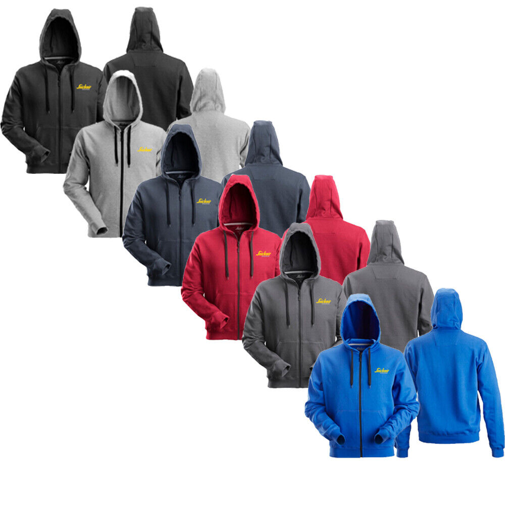 Mens Snickers Workwear Logo Classic Zip Through Hoodie 2801