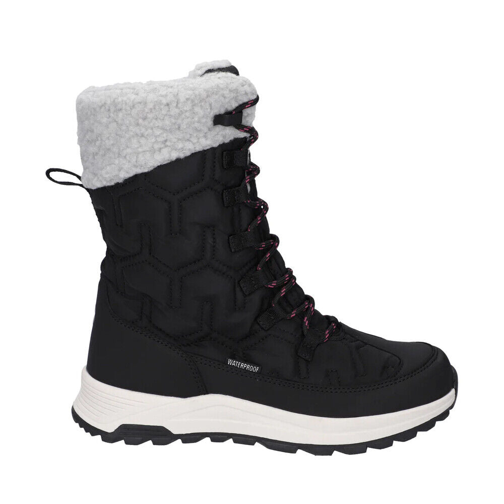 Hi-Tec Ladies Sophia Black Fuchsia Waterproof Warm Lined Boots