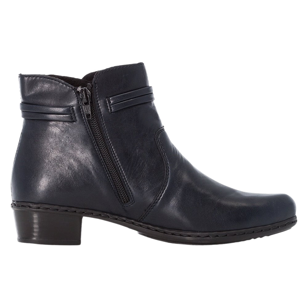 Rieker Y0781-14 Blue Fleece Lined Ankle Boots