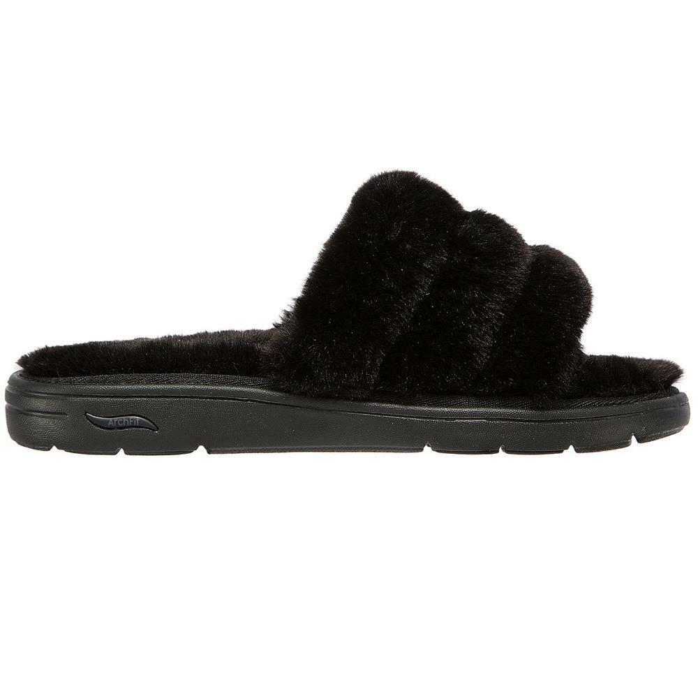 Skechers Arch Fit Lounge Unwind Black Mule Slippers 175105/BBK
