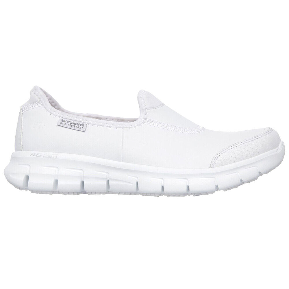 Skechers Ladies Sure Track White Slip Resistant Work Shoes 76536EC/WHT