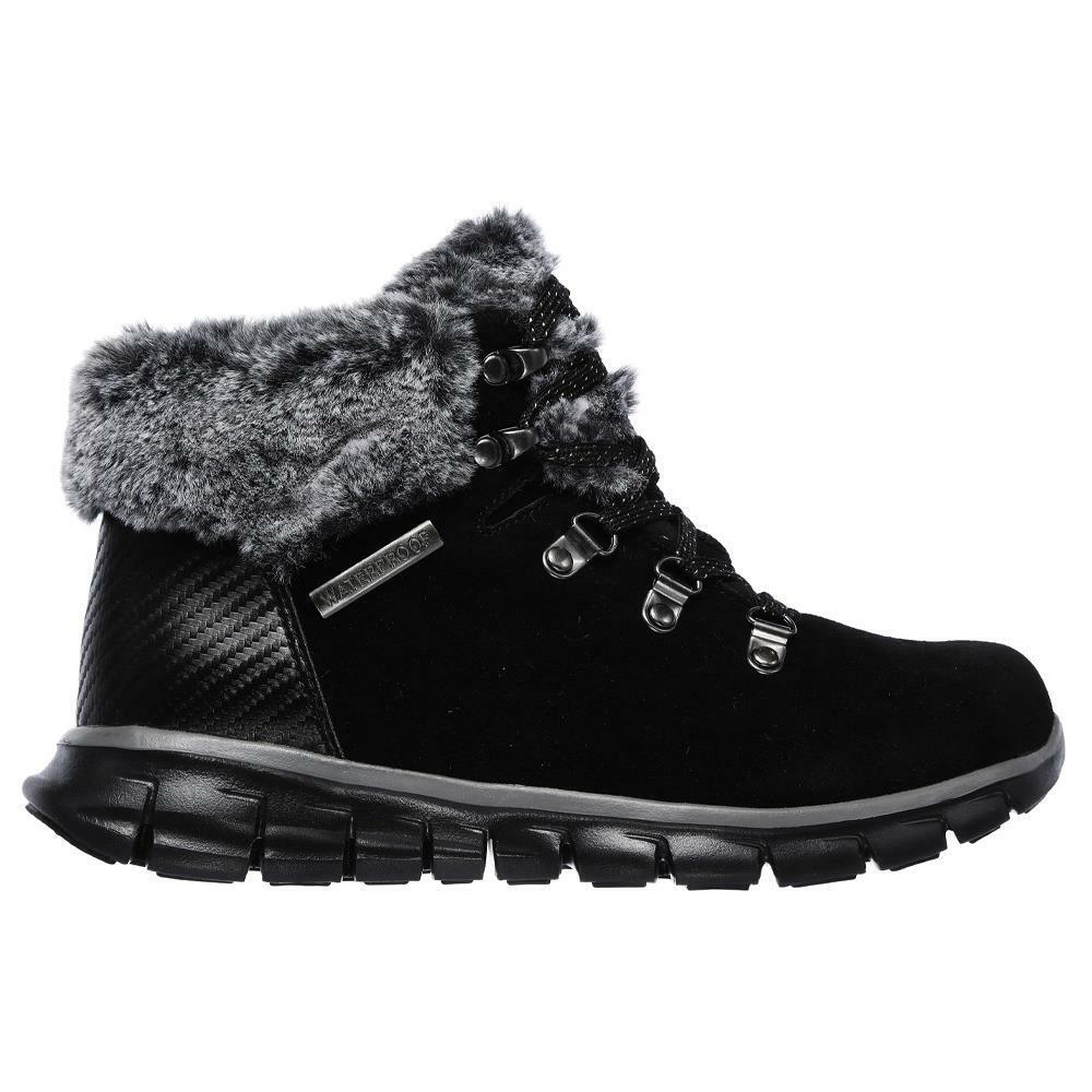 Skechers Ladies Synergy Cold Catcher Black Waterproof Boots 44777/BLK