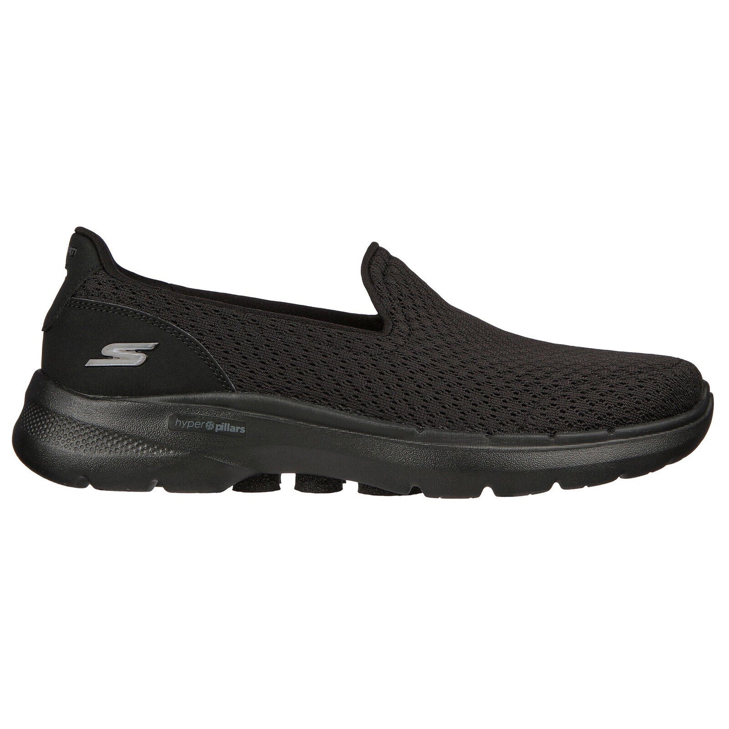 Skechers Ladies Go Walk 6 Sea Coast Black Slip On Lightweight Shoes