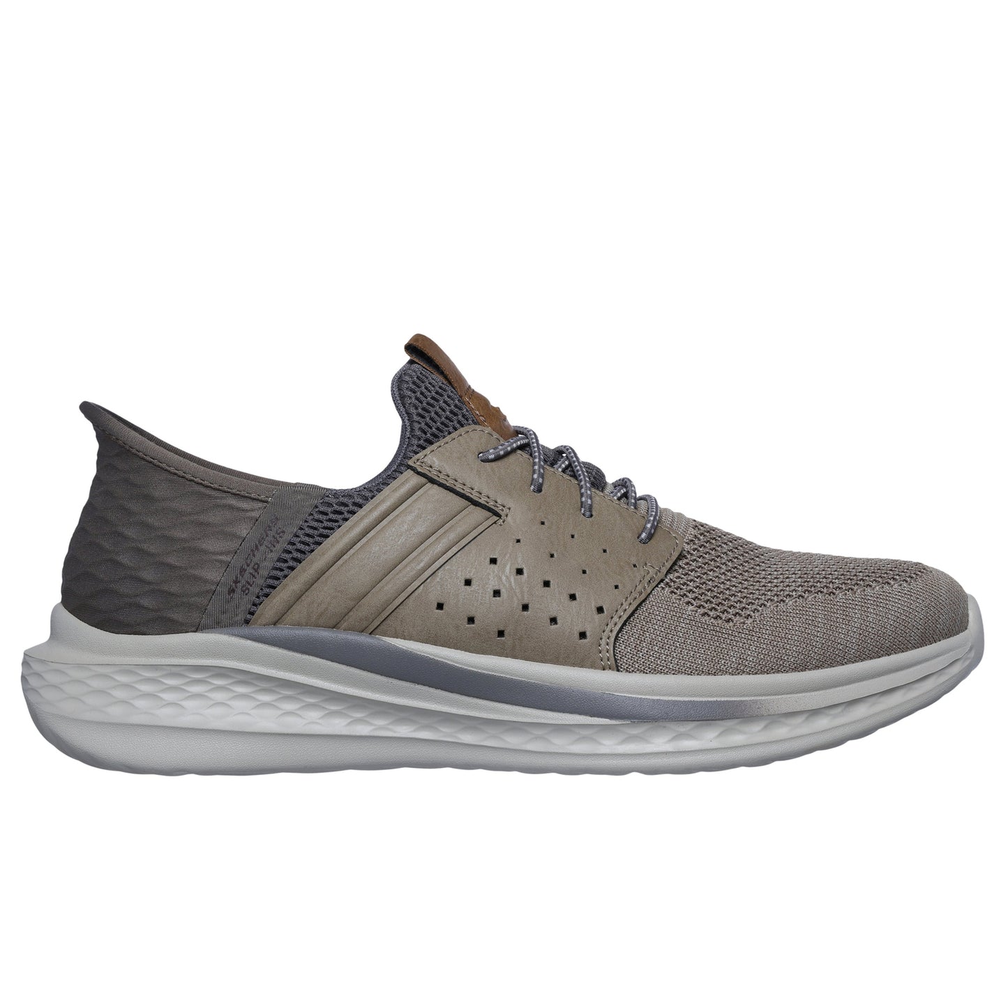 Mens Skechers Slip-Ins Relaxed Fit Slade-Ocon Taupe Trainers 210811