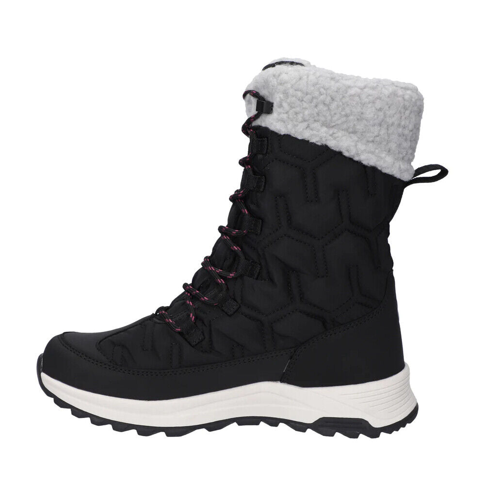 Hi-Tec Ladies Sophia Black Fuchsia Waterproof Warm Lined Boots