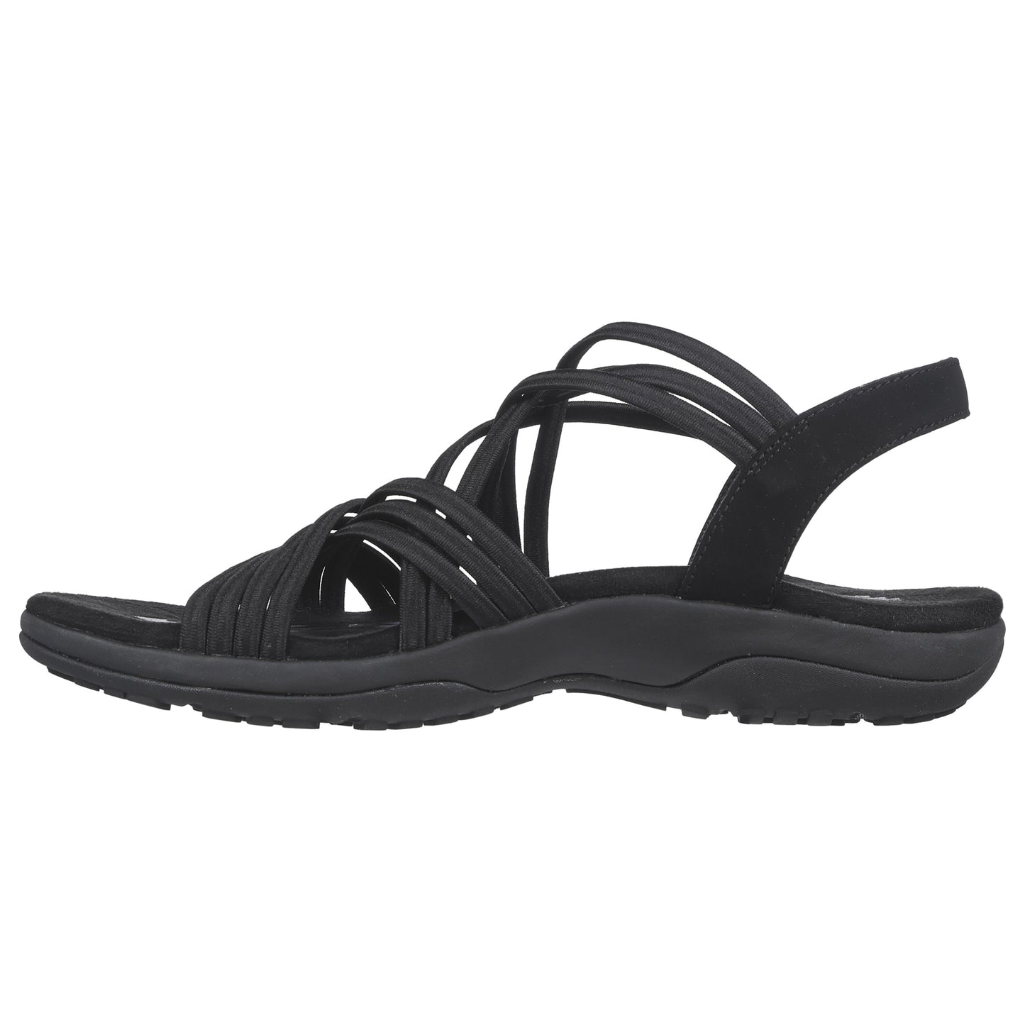 Skechers Womens Reggae Slim Sunnyside Black Strappy Vegan Sandals