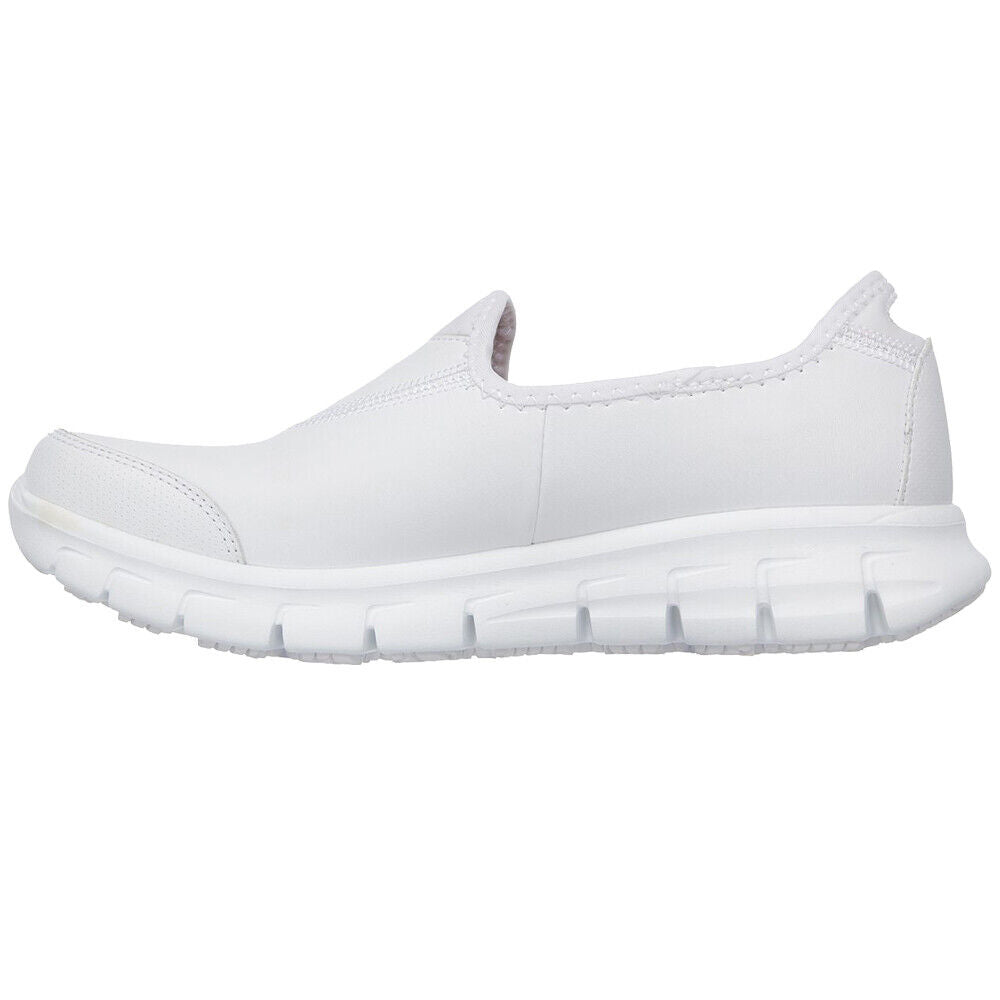 Skechers Ladies Sure Track White Slip Resistant Work Shoes 76536EC/WHT