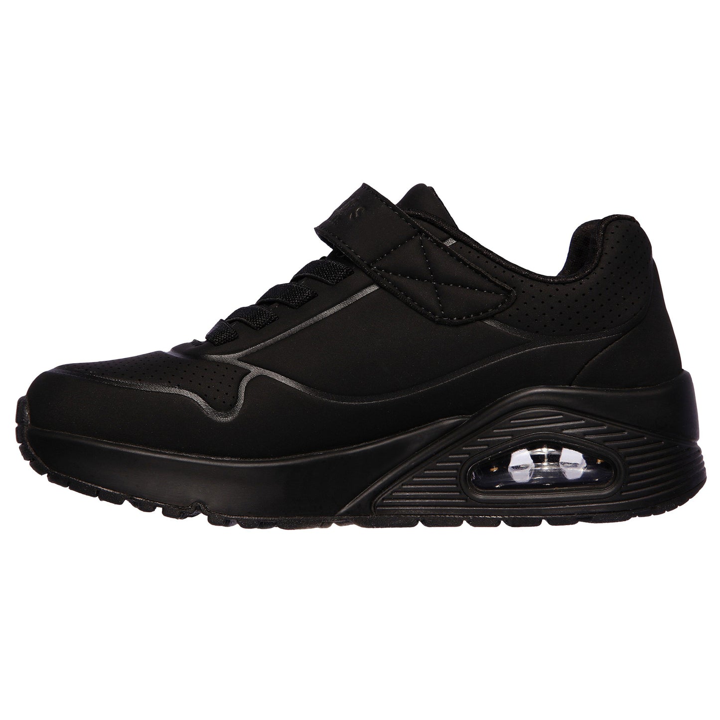 Skechers Kids Uno Air Blitz Black Hook & Loop Trainers Shoes