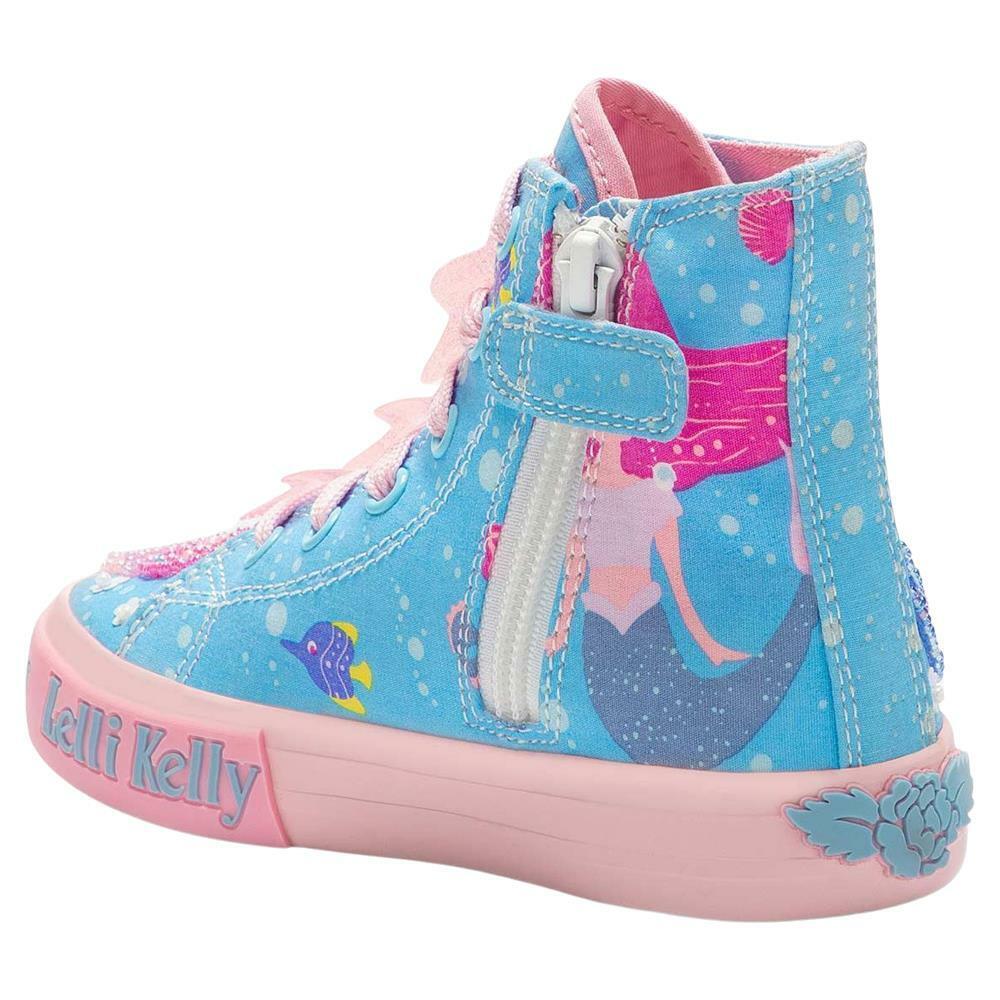 Lelli Kelly LK2042 (BC02) Rosa Blue Mermaid Canvas Baseball Boots