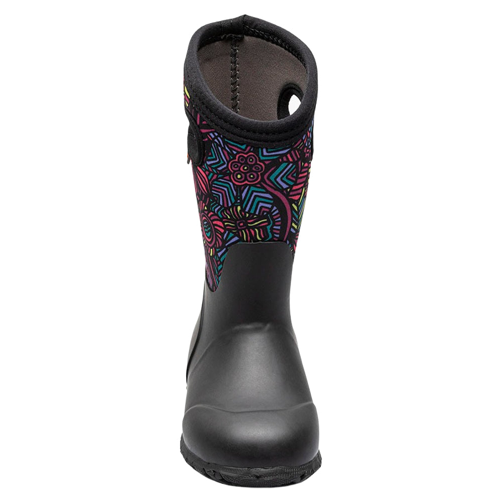 BOGS Girls York Wild Garden Black Multi Insulated Warm Wellies Boots