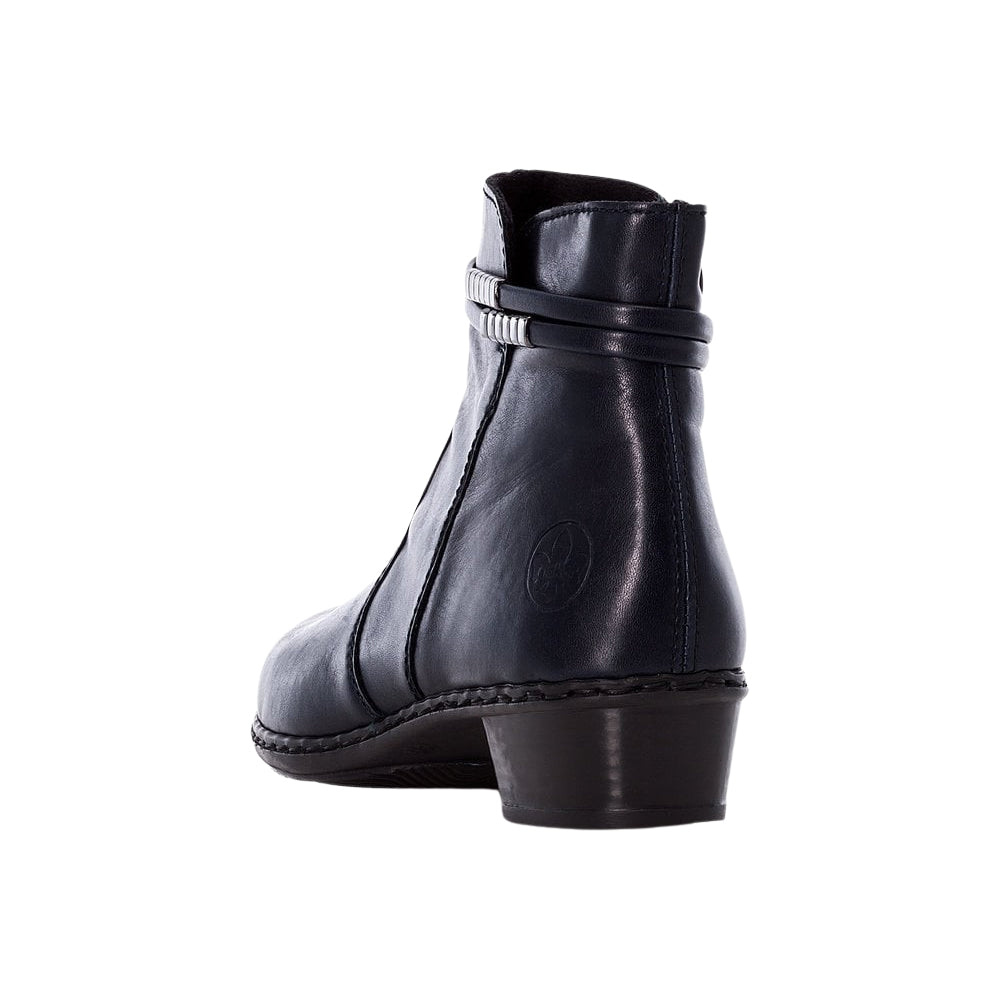 Rieker Y0781-14 Blue Fleece Lined Ankle Boots