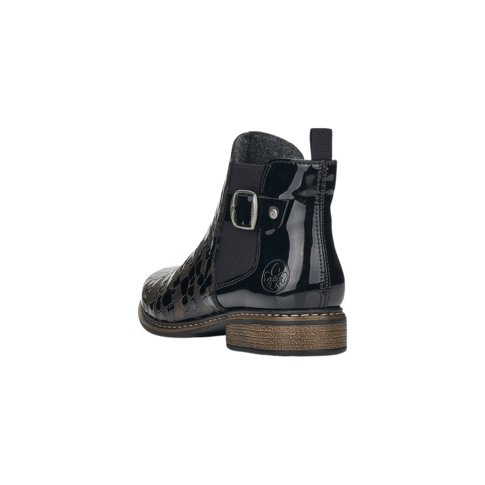 Rieker Z4965-90 Warm Lined Chelsea Black Boots