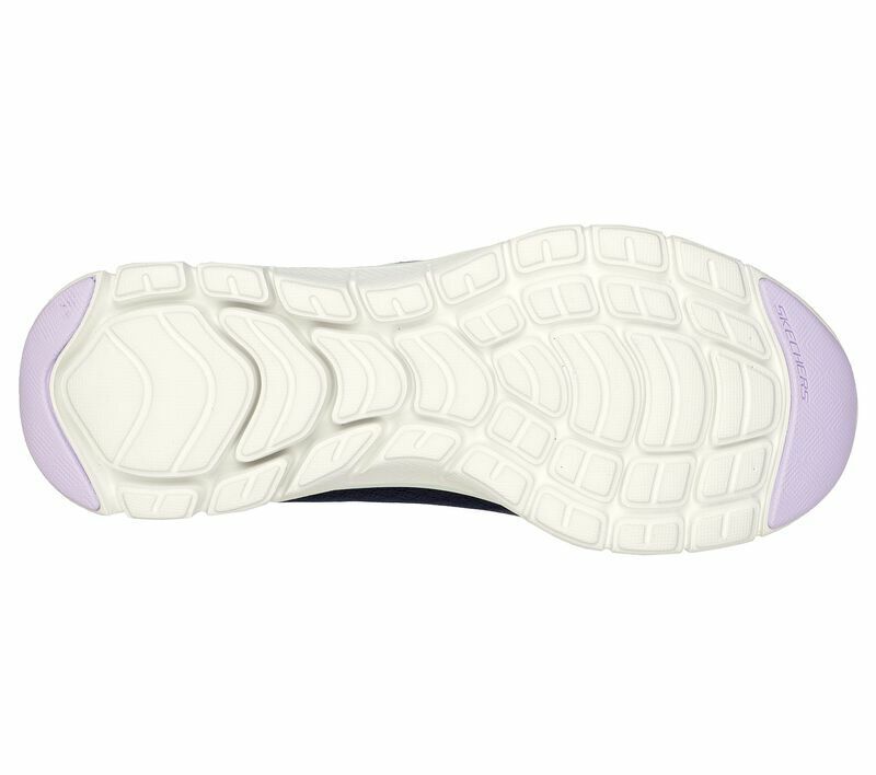 Skechers Ladies Flex Appeal 4.0 Coated Fidelity Navy/Aqua Shoes 149298/NVAQ