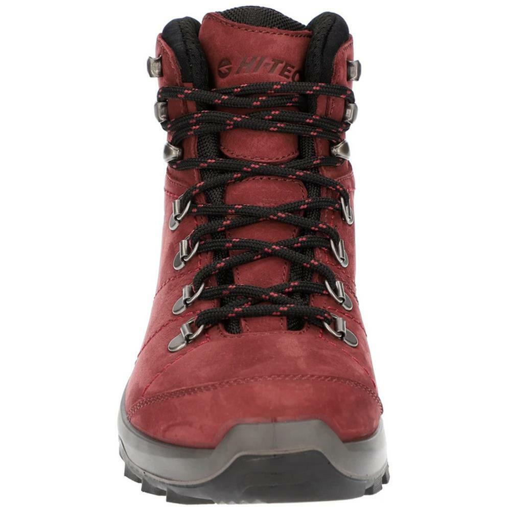 Hi-Tec Ladies Ortler Mid Waterproof Plum Leather Walking Boots