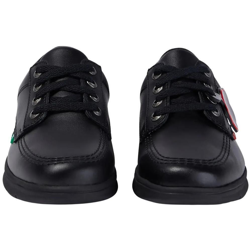 Kickers Kelland Lace Lo Black Leather Lace Up School Shoes 1-15269