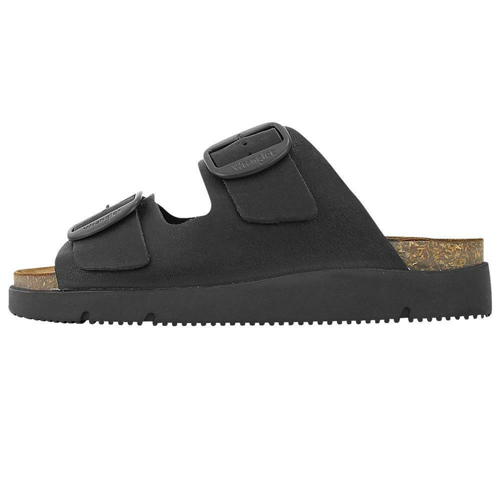 Wrangler Ladies Ranch Black Two Strap Adjustable Sandals WL21710A