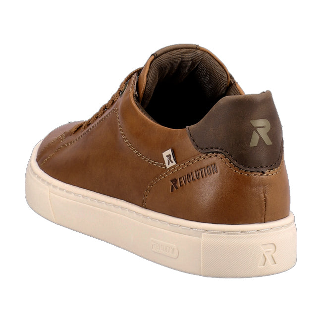 Rieker Mens Evolution U0700-24 Brown Leather Wide Fit Casual Shoes