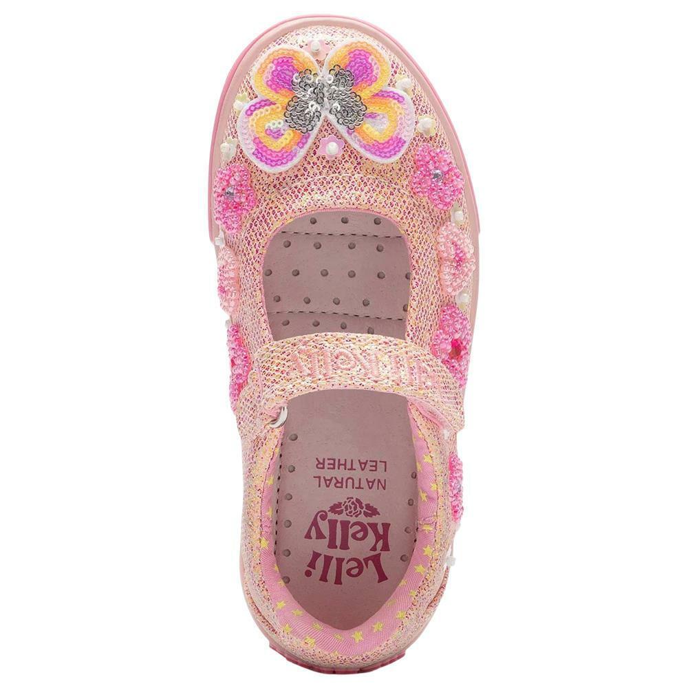 Lelli Kelly LK2034 (GC03) Paloma Peach Glitter Butterfly Shimmer Shoes
