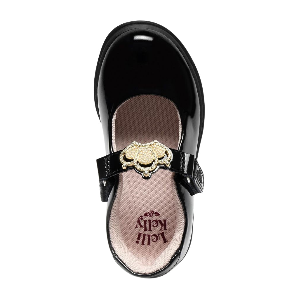 Lelli Kelly Victoria Black Interchangeable Patent School Shoes LK8922 NE03