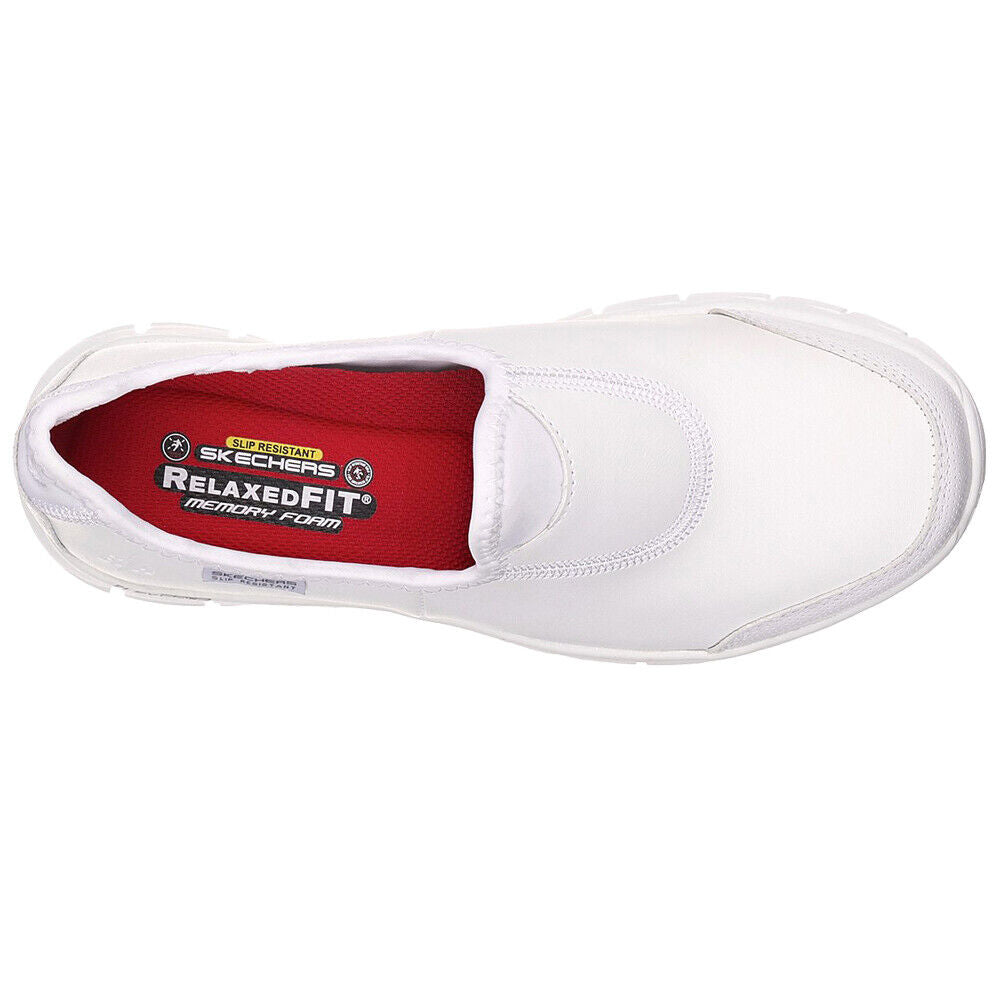 Skechers Ladies Sure Track White Slip Resistant Work Shoes 76536EC/WHT