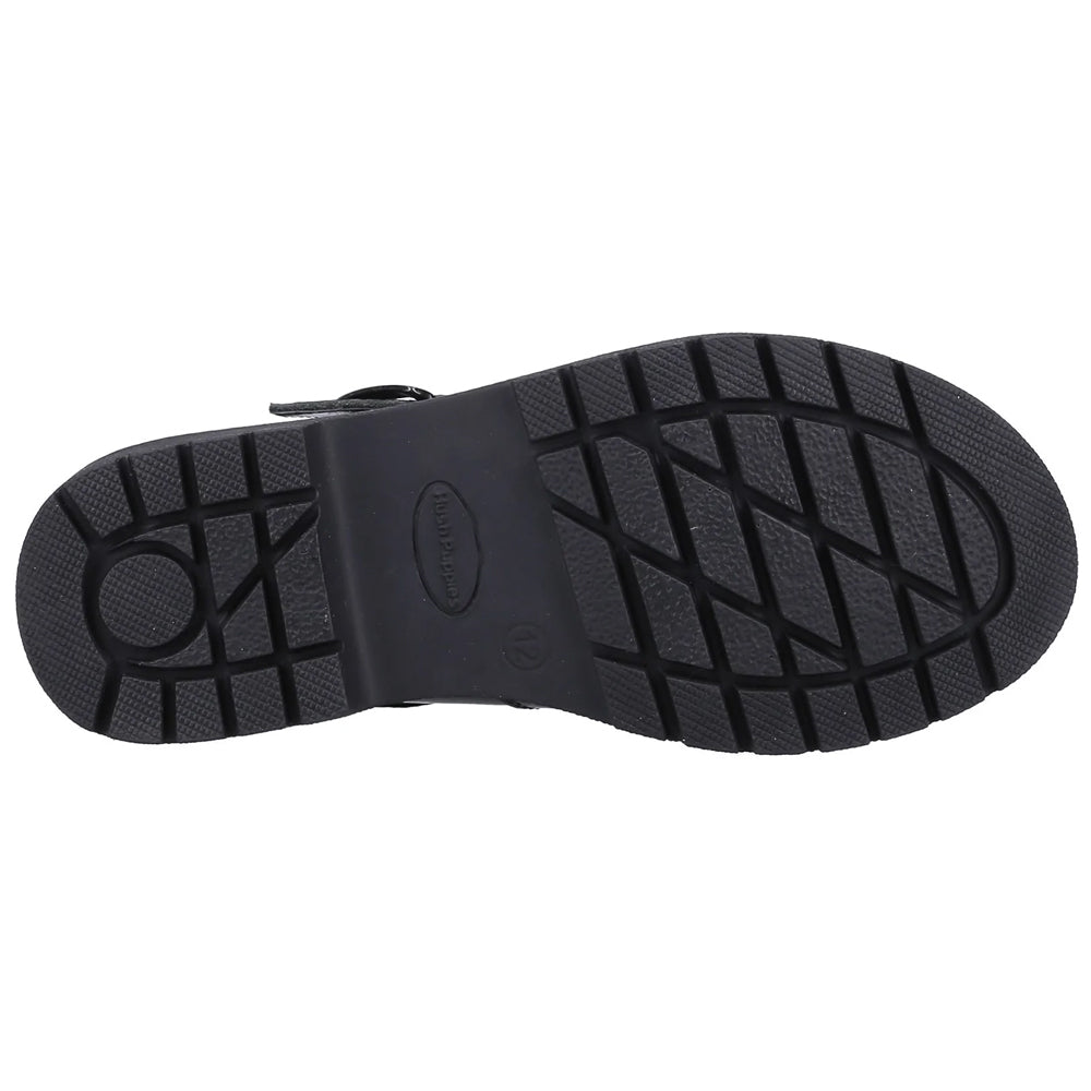 Hush Puppies Paloma Black Patent T-Bar Girls School Shoes