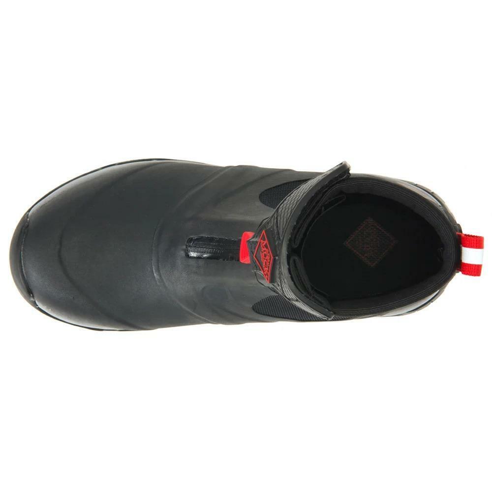 Mens Muck Boot Apex Mid Zip Black/Grey/Red Waterproof Comfort Rated Boots