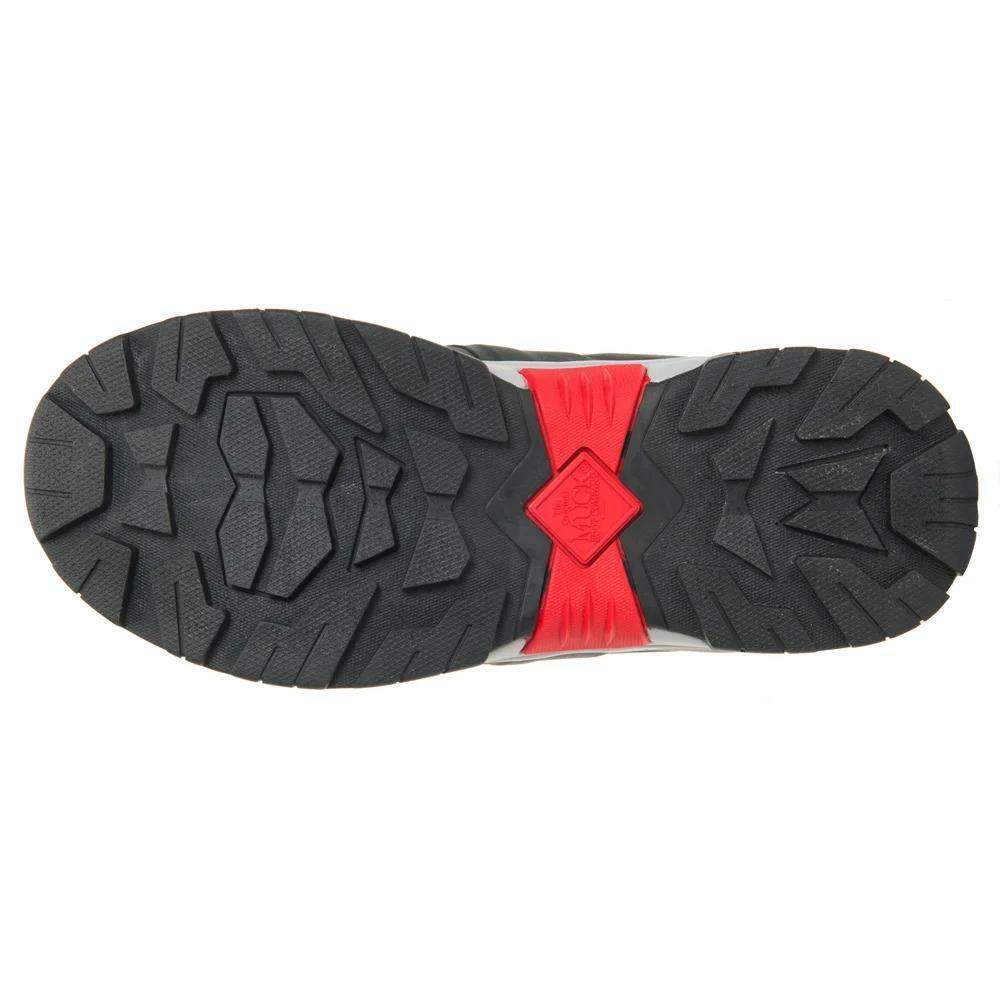 Mens Muck Boot Apex Mid Zip Black/Grey/Red Waterproof Comfort Rated Boots