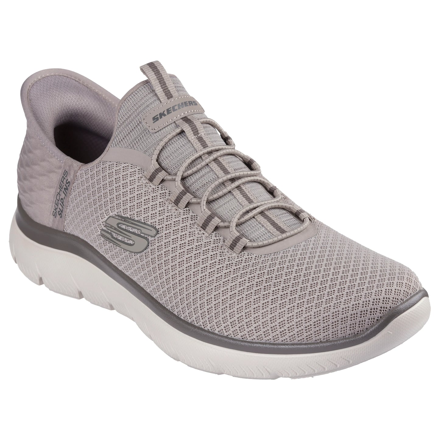 Skechers Mens Summits High Range Taupe Slip Ins Shoes
