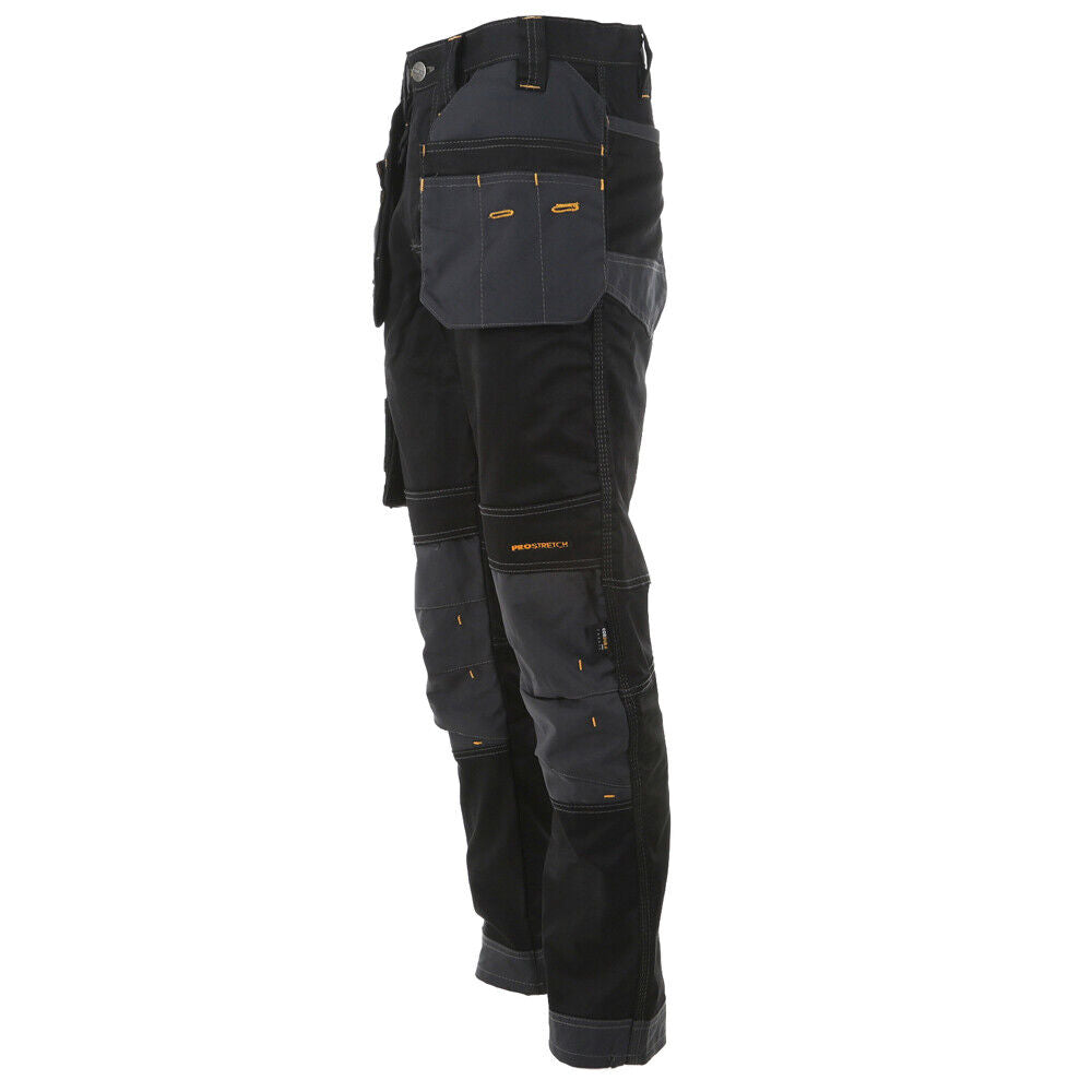 Dewalt Workwear Harrison Regular Fit Stretch Black/Grey Work Trousers DWC148-001